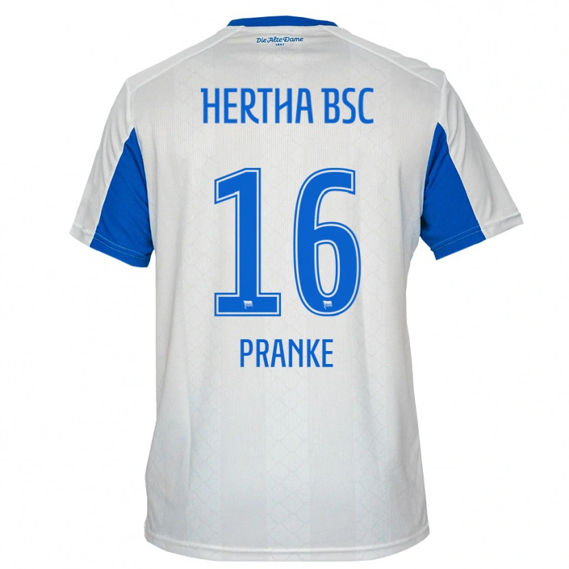 Danxen Damen Mare Pranke #16 Weiß Blau Auswärtstrikot Trikot 2025/26 T-Shirt