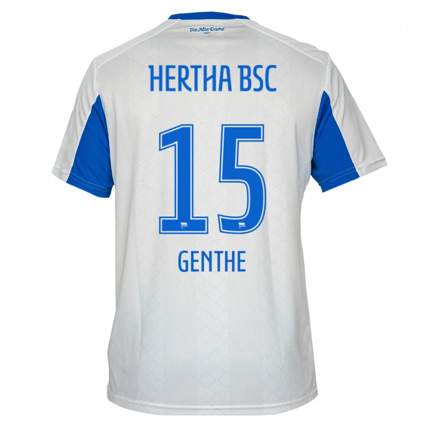 Danxen Damen Lilli Genthe #15 Weiß Blau Auswärtstrikot Trikot 2025/26 T-Shirt