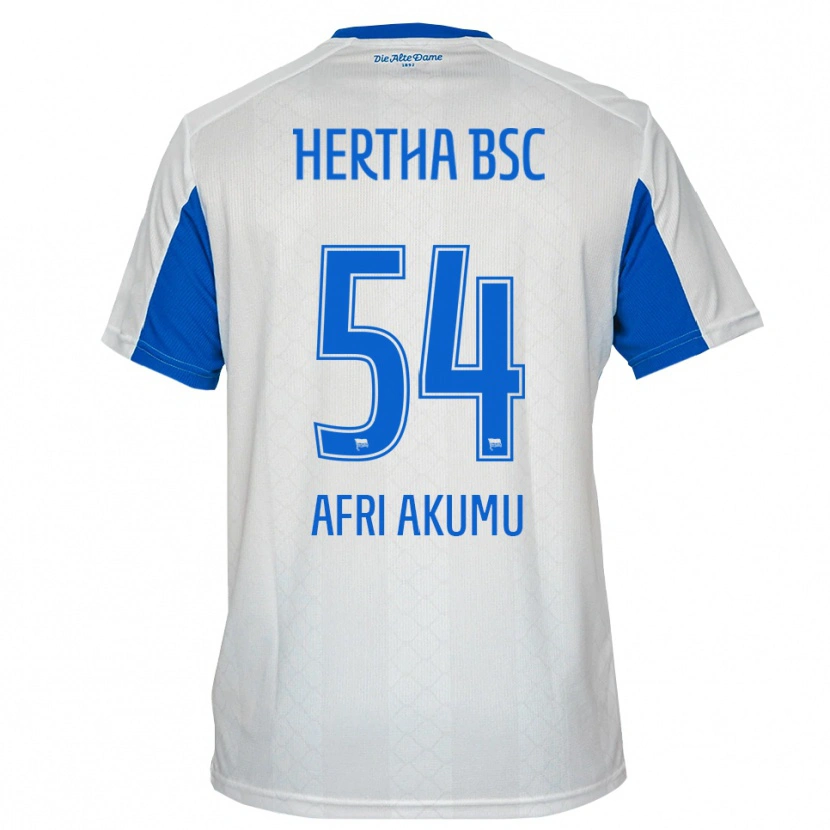Danxen Damen Maik Afri Akumu #54 Weiß Blau Auswärtstrikot Trikot 2025/26 T-Shirt