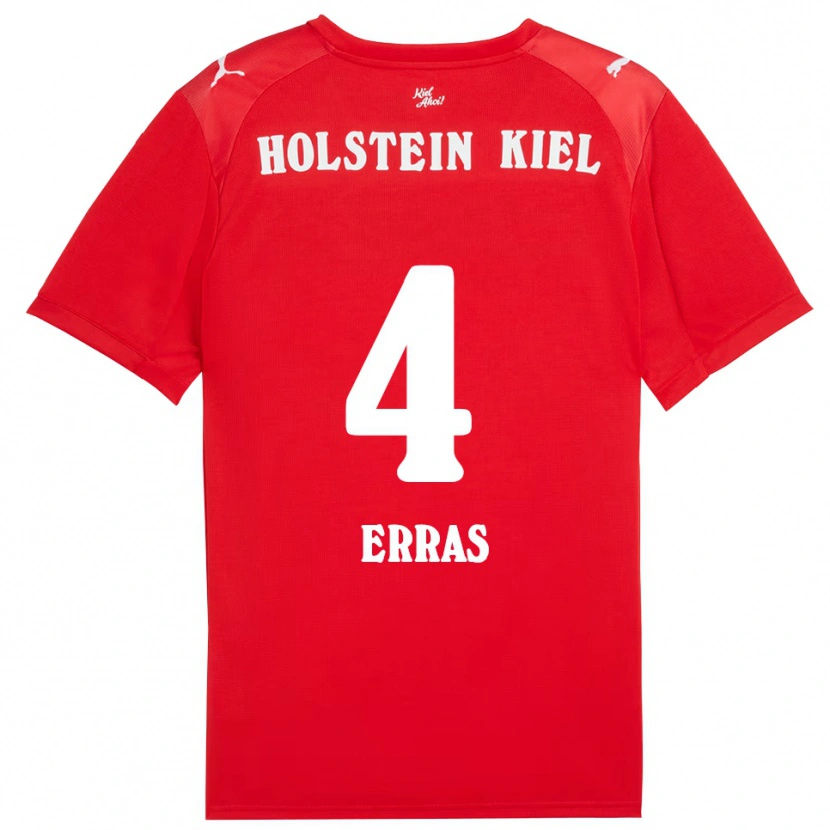 Danxen Damen Patrick Erras #4 Rot Blau Auswärtstrikot Trikot 2025/26 T-Shirt