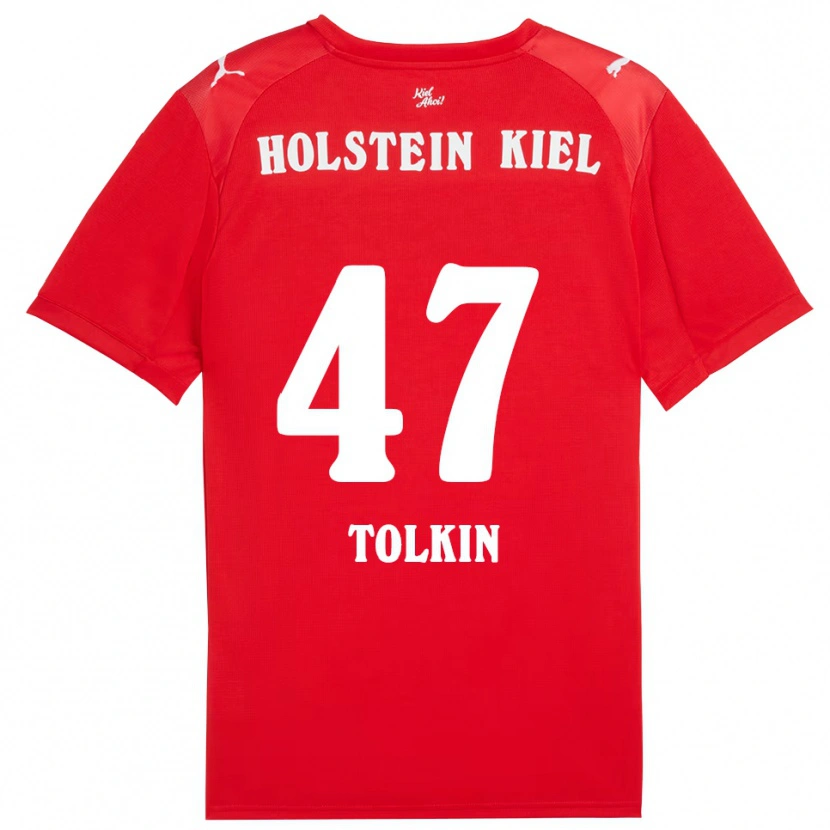 Danxen Damen John Tolkin #47 Rot Blau Auswärtstrikot Trikot 2025/26 T-Shirt