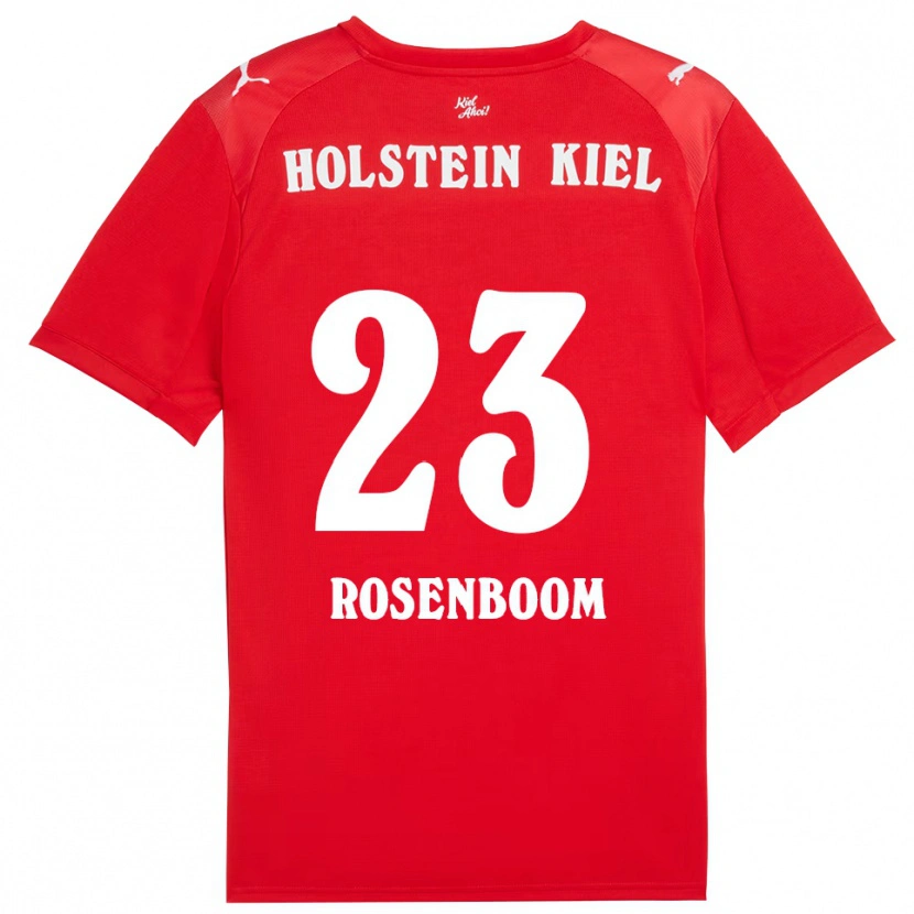 Danxen Damen Lasse Rosenboom #23 Rot Blau Auswärtstrikot Trikot 2025/26 T-Shirt