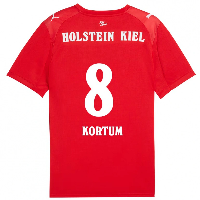 Danxen Damen Kevin Kortum #8 Rot Blau Auswärtstrikot Trikot 2025/26 T-Shirt