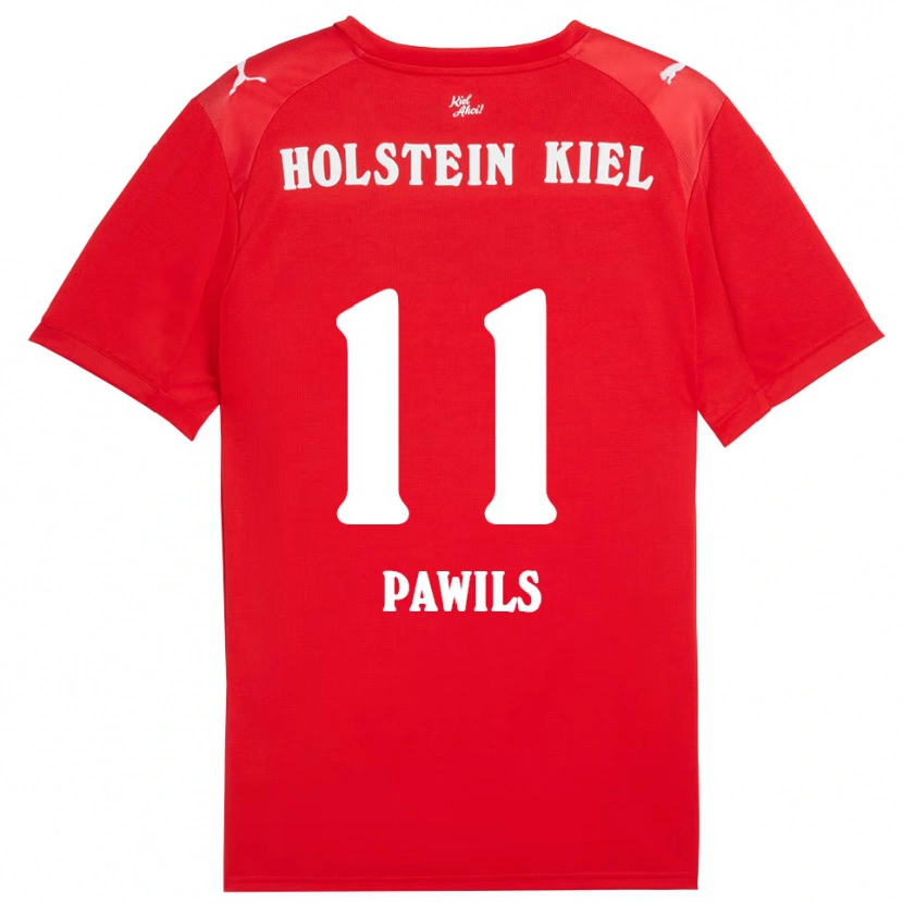 Danxen Damen Jan-Luca Pawils #11 Rot Blau Auswärtstrikot Trikot 2025/26 T-Shirt