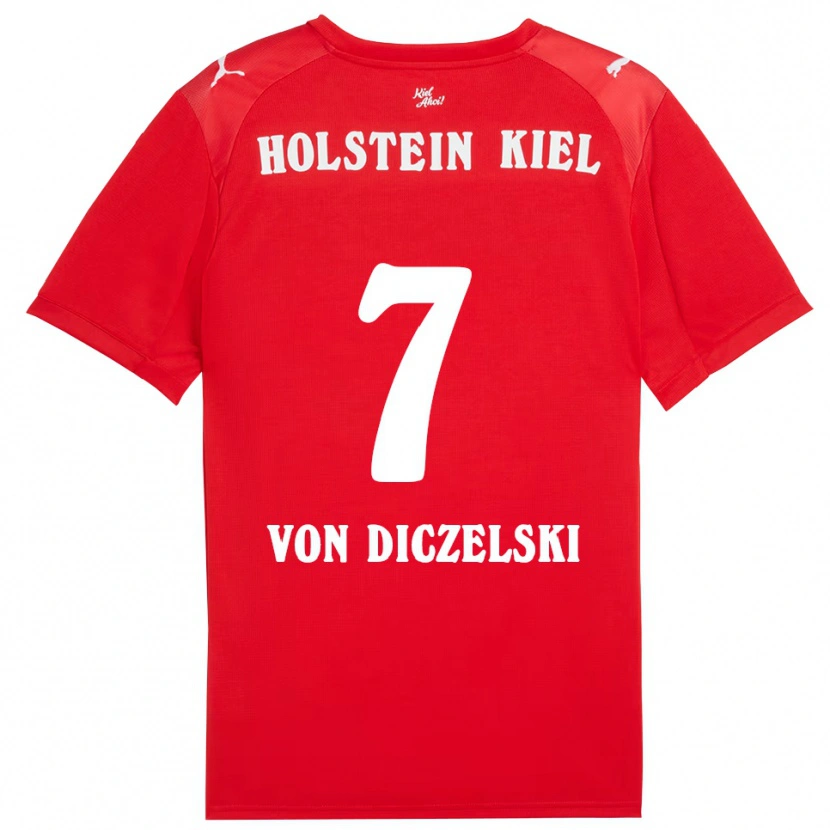 Danxen Damen Jannes Von Diczelski #7 Rot Blau Auswärtstrikot Trikot 2025/26 T-Shirt