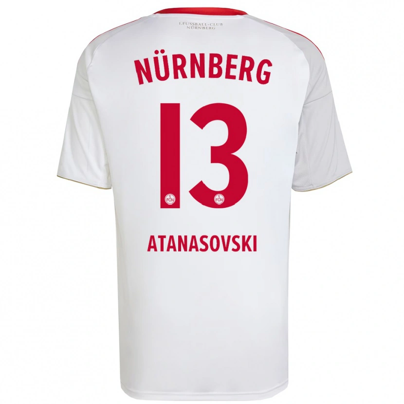 Danxen Damen Adrian Atanasovski #13 Weiß Rot Auswärtstrikot Trikot 2025/26 T-Shirt