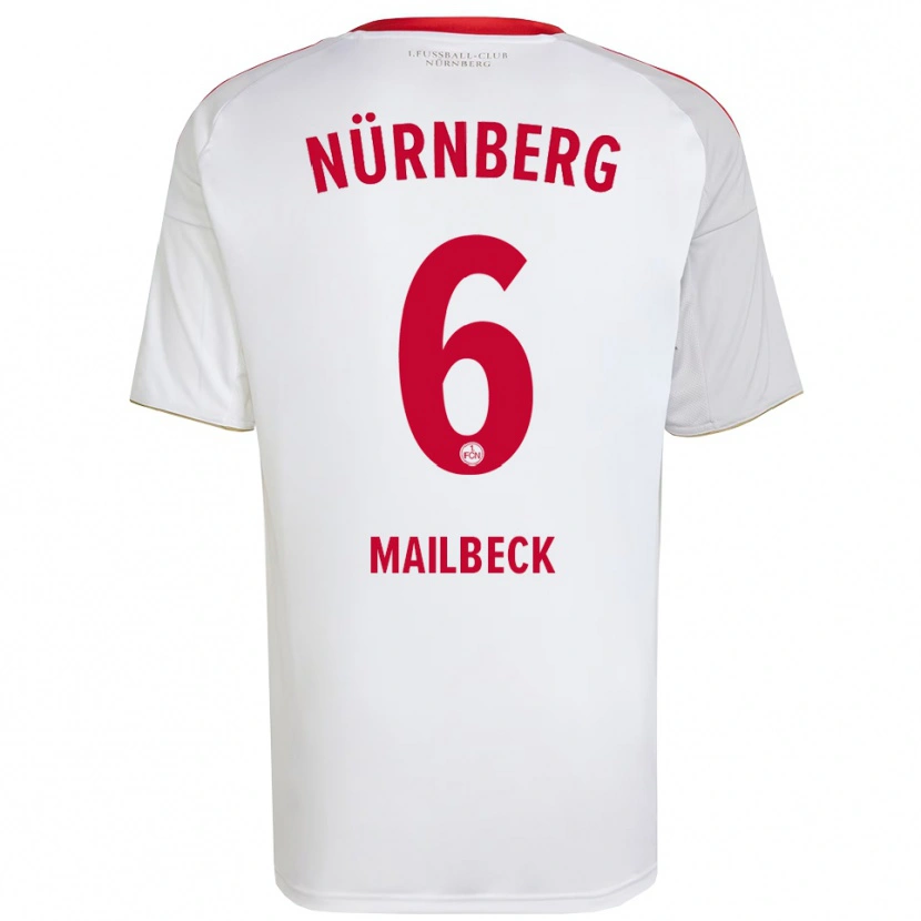 Danxen Damen Alina Mailbeck #6 Weiß Rot Auswärtstrikot Trikot 2025/26 T-Shirt