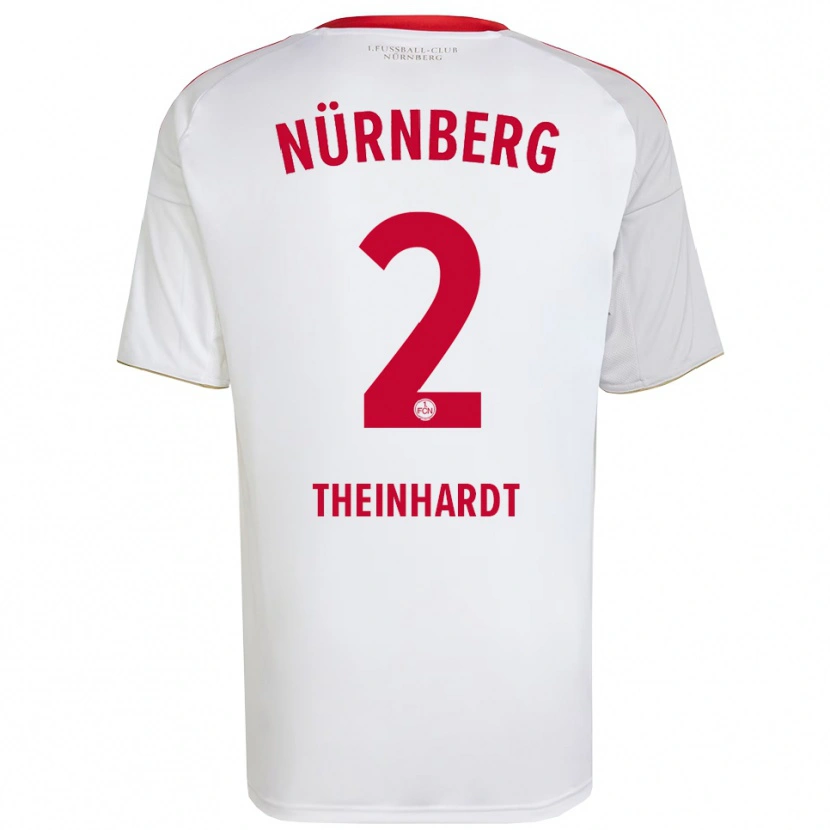 Danxen Damen Johannes Theinhardt #2 Weiß Rot Auswärtstrikot Trikot 2025/26 T-Shirt