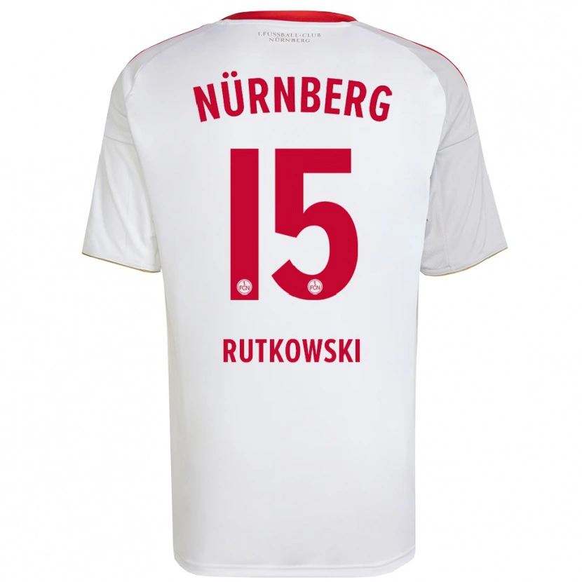 Danxen Damen Nicolas Rutkowski #15 Weiß Rot Auswärtstrikot Trikot 2025/26 T-Shirt