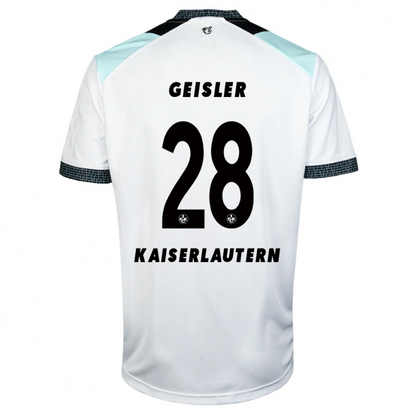 Danxen Damen Felix Geisler #28 Weiß Schwarz Auswärtstrikot Trikot 2025/26 T-Shirt