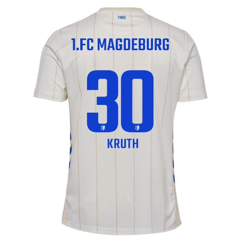 Danxen Damen Noah Kruth #30 Weiß Blau Auswärtstrikot Trikot 2025/26 T-Shirt