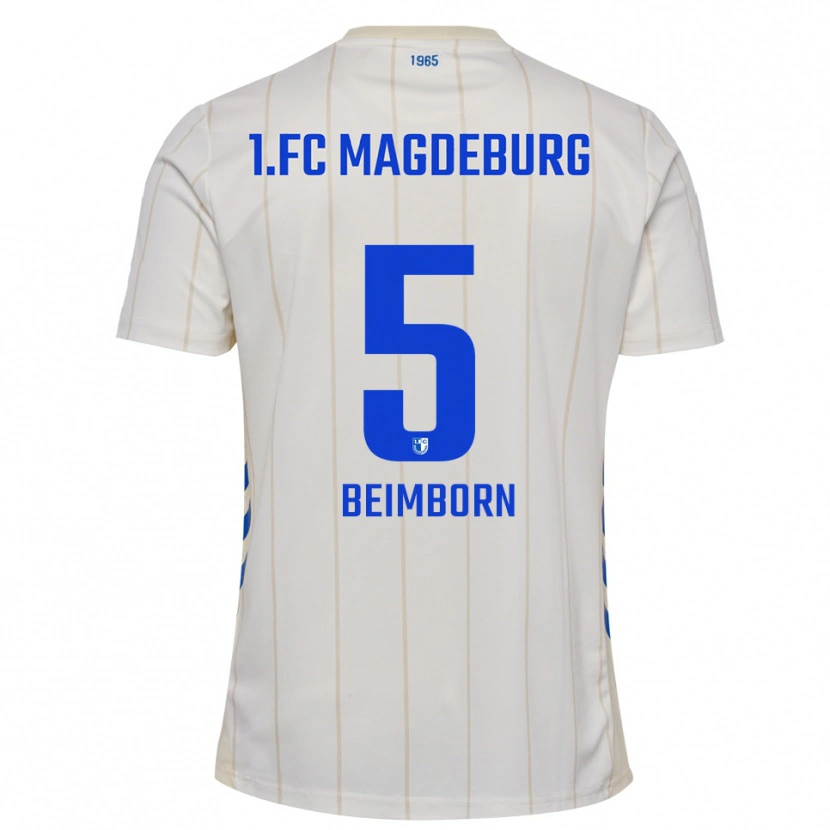 Danxen Damen Leander Beimborn #5 Weiß Blau Auswärtstrikot Trikot 2025/26 T-Shirt
