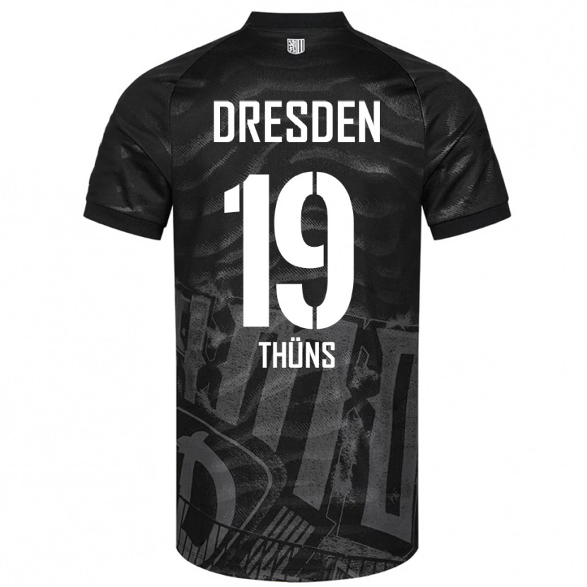 Danxen Damen Louis Thüns #19 Schwarz Grau Auswärtstrikot Trikot 2025/26 T-Shirt