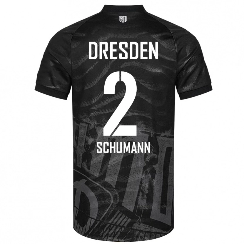 Danxen Damen Anton Schumann #2 Schwarz Grau Auswärtstrikot Trikot 2025/26 T-Shirt