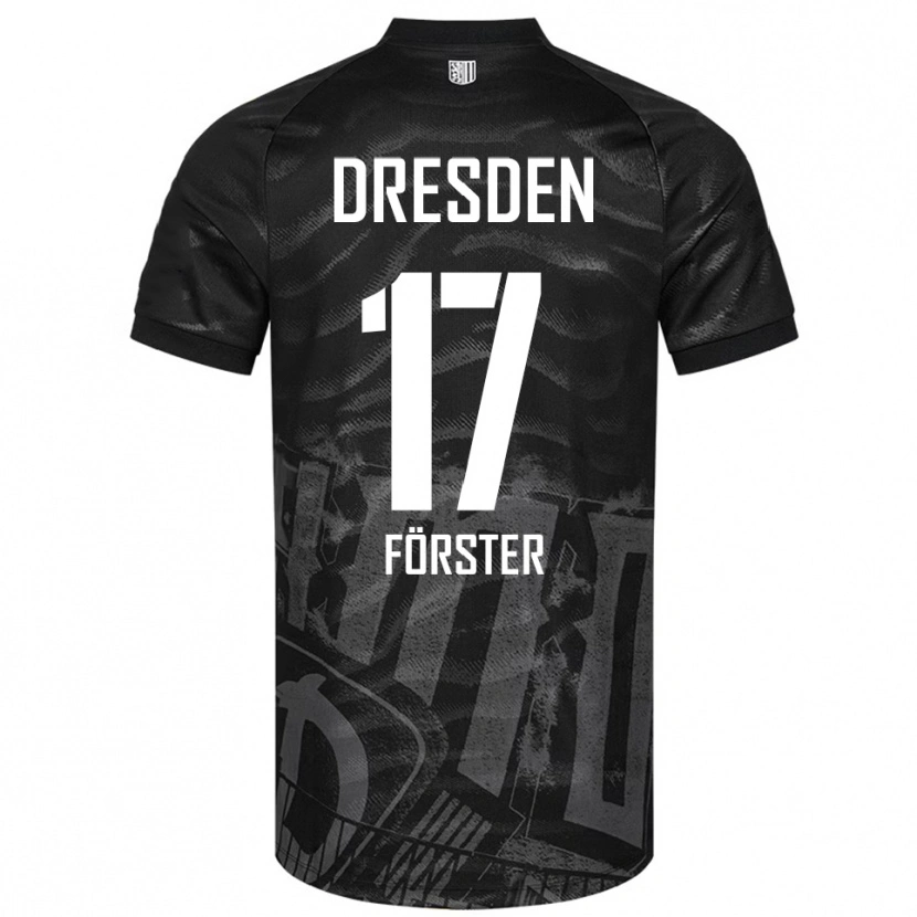 Danxen Damen Collin Förster #17 Schwarz Grau Auswärtstrikot Trikot 2025/26 T-Shirt