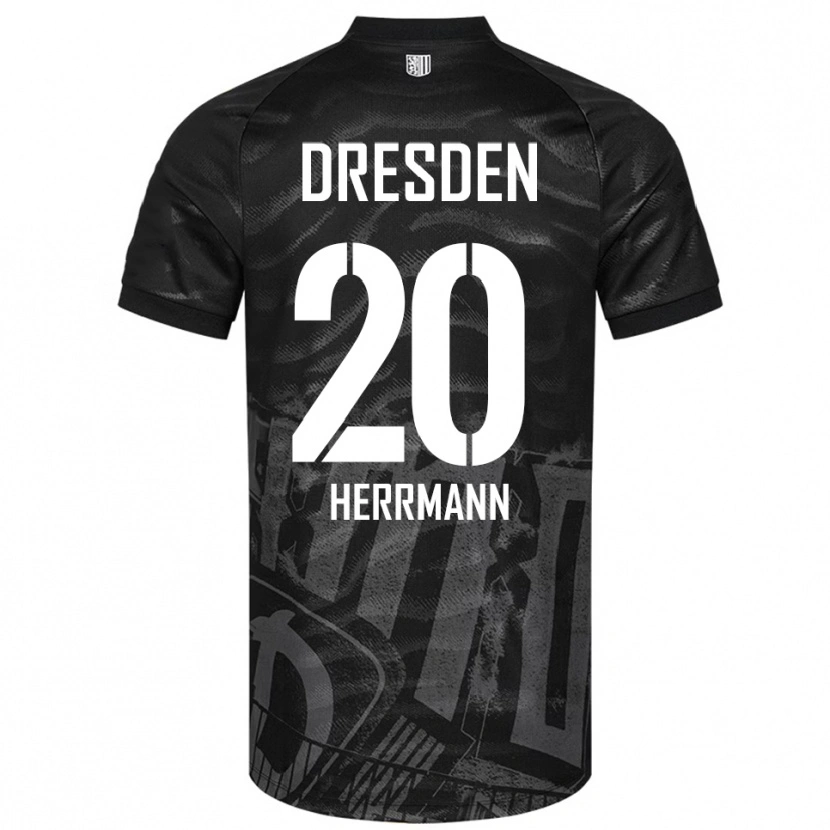 Danxen Damen Artur Herrmann #20 Schwarz Grau Auswärtstrikot Trikot 2025/26 T-Shirt