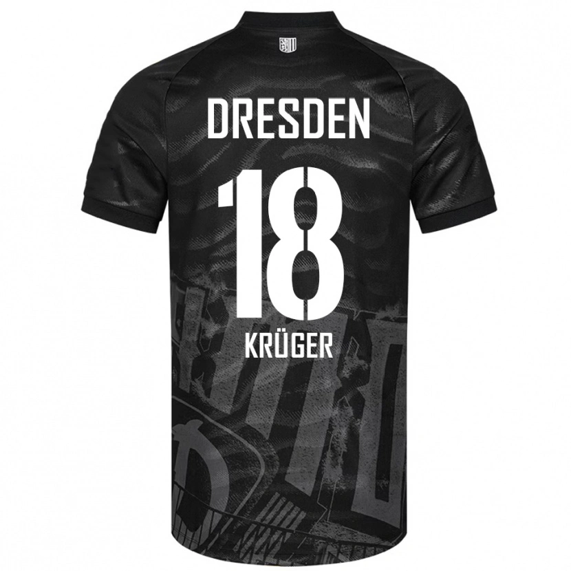 Danxen Damen Kevin Krüger #18 Schwarz Grau Auswärtstrikot Trikot 2025/26 T-Shirt