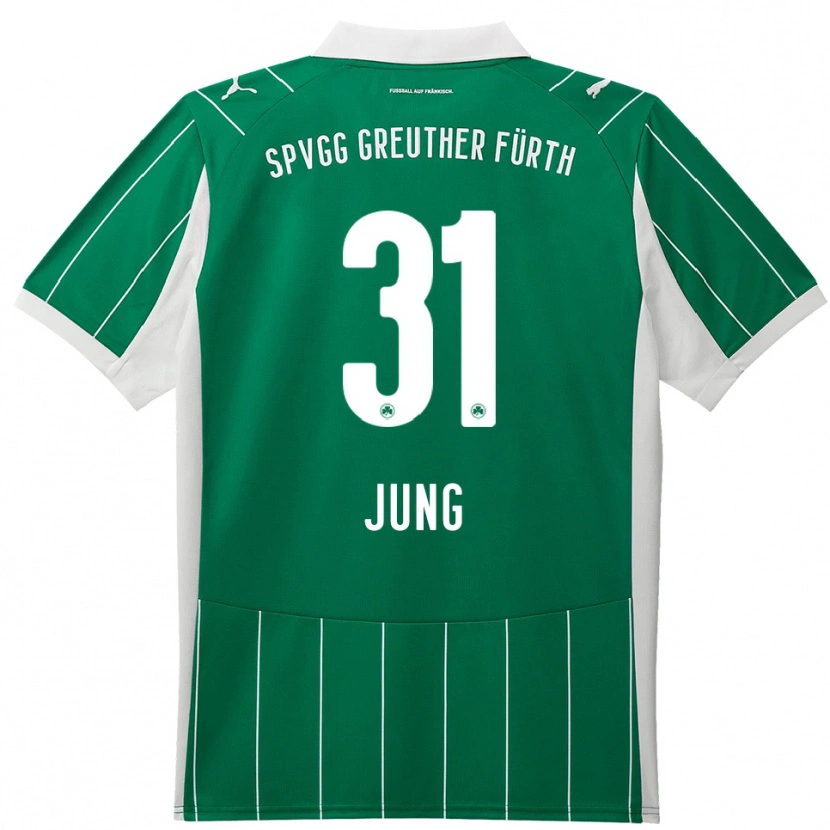 Danxen Damen Sebastian Jung #31 Grün Weiß Auswärtstrikot Trikot 2025/26 T-Shirt