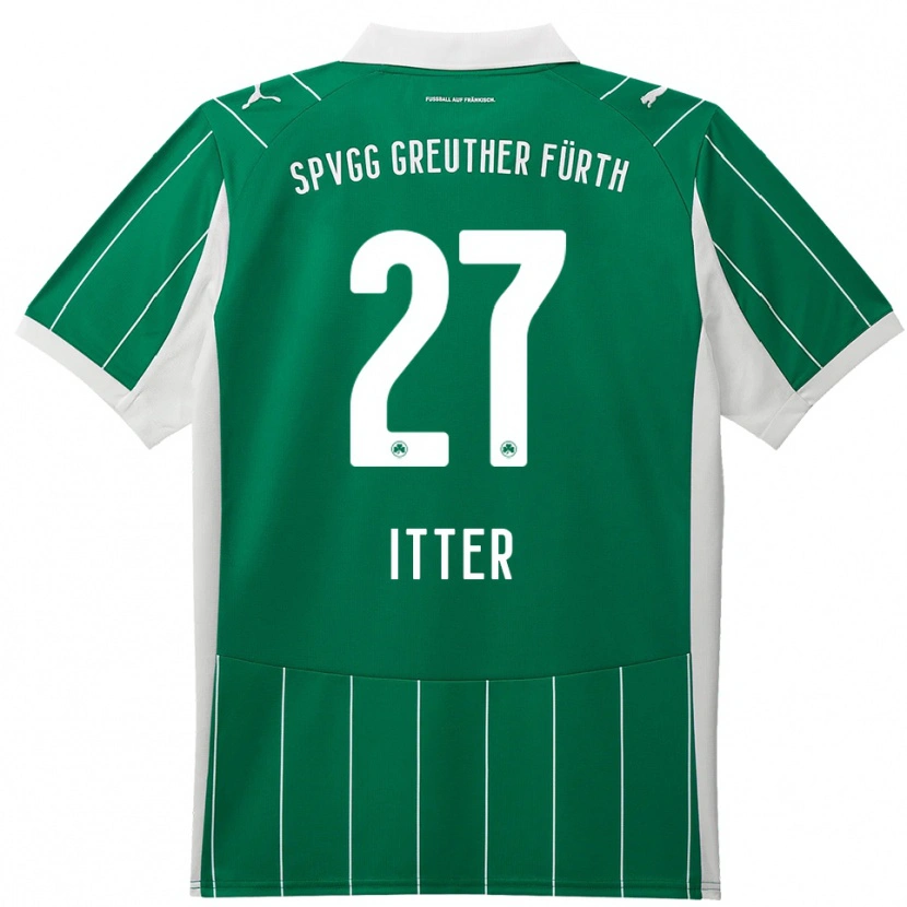 Danxen Damen Luca Itter #27 Grün Weiß Auswärtstrikot Trikot 2025/26 T-Shirt