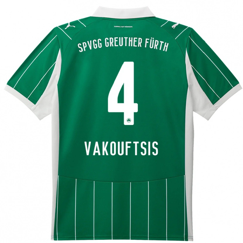 Danxen Damen Nikolaos Vakouftsis #4 Grün Weiß Auswärtstrikot Trikot 2025/26 T-Shirt