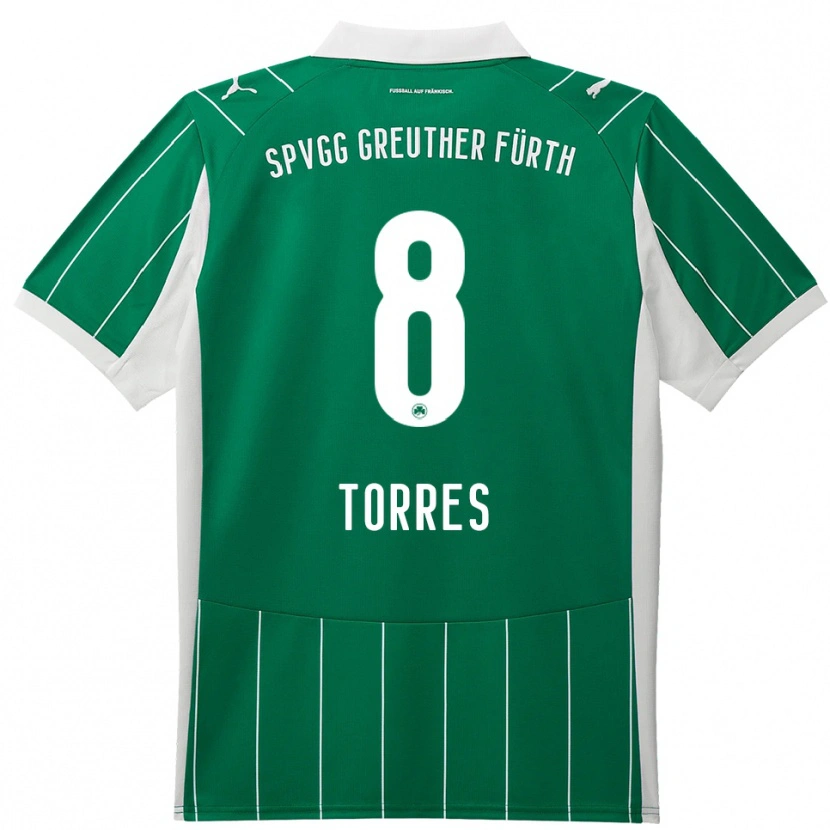 Danxen Damen Lucas Torres #8 Grün Weiß Auswärtstrikot Trikot 2025/26 T-Shirt