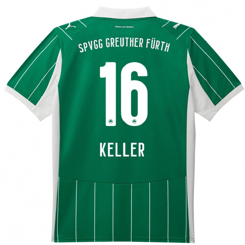 Danxen Damen Aaron Keller #16 Grün Weiß Auswärtstrikot Trikot 2025/26 T-Shirt