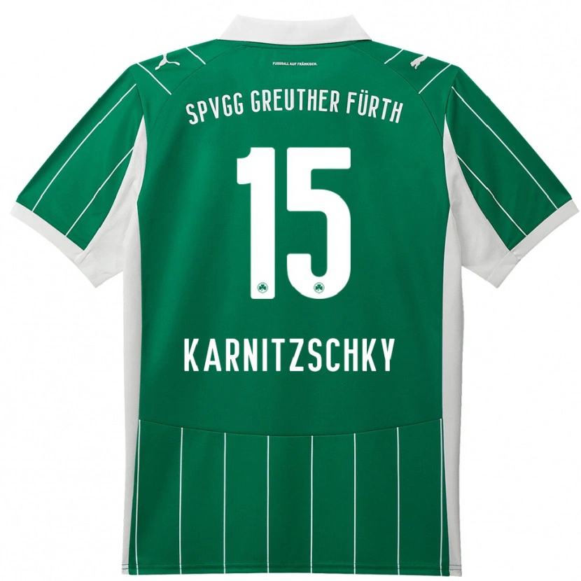 Danxen Damen Nick Karnitzschky #15 Grün Weiß Auswärtstrikot Trikot 2025/26 T-Shirt