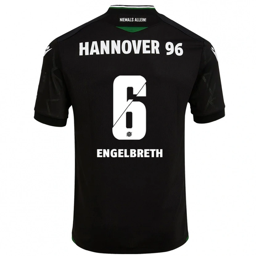 Danxen Damen Noah Engelbreth #6 Schwarz Grün Auswärtstrikot Trikot 2025/26 T-Shirt