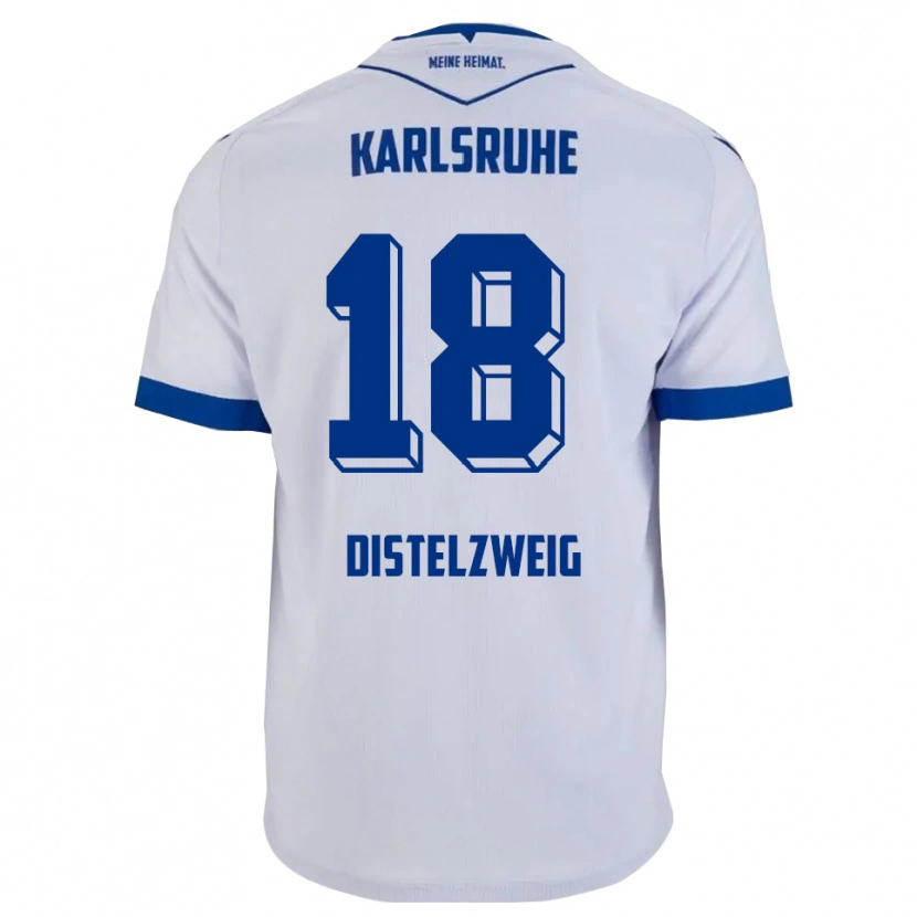 Danxen Damen Jakob Distelzweig #18 Weiß Blau Auswärtstrikot Trikot 2025/26 T-Shirt