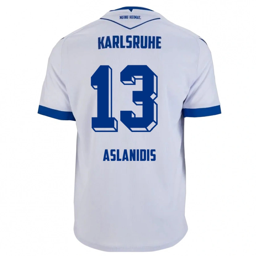 Danxen Damen Ioannis Aslanidis #13 Weiß Blau Auswärtstrikot Trikot 2025/26 T-Shirt
