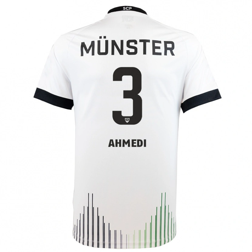 Danxen Damen Valon Ahmedi #3 Weiß Schwarz Auswärtstrikot Trikot 2025/26 T-Shirt