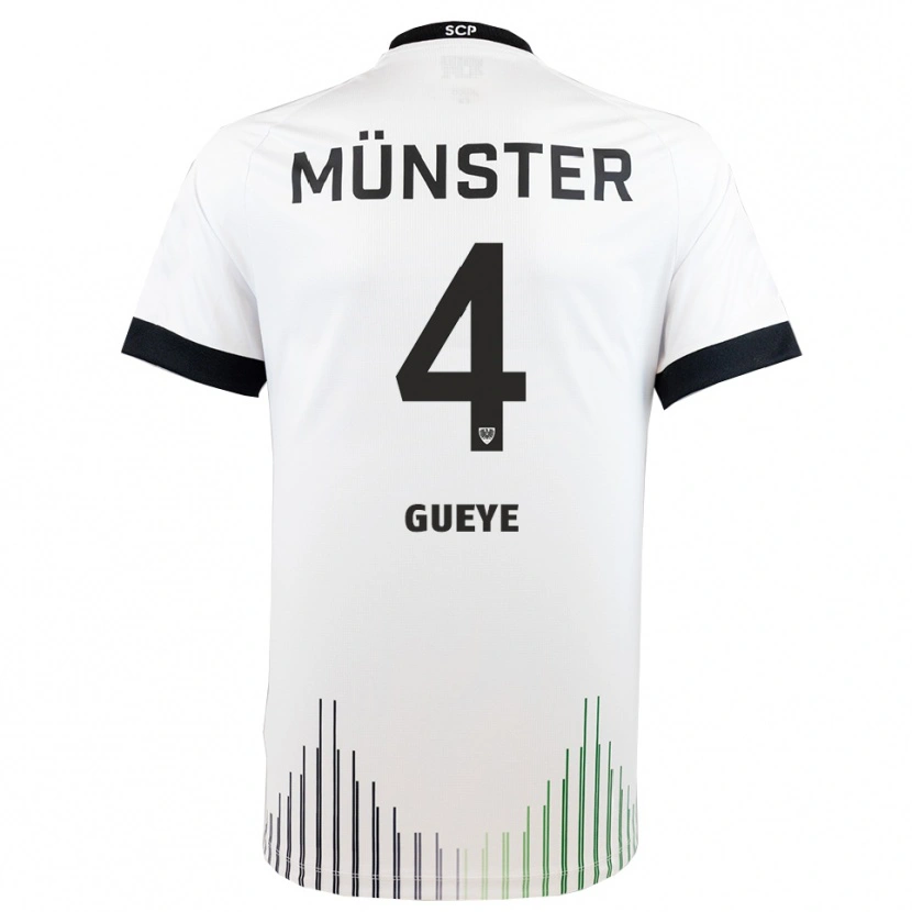 Danxen Damen Tidiane Gueye #4 Weiß Schwarz Auswärtstrikot Trikot 2025/26 T-Shirt