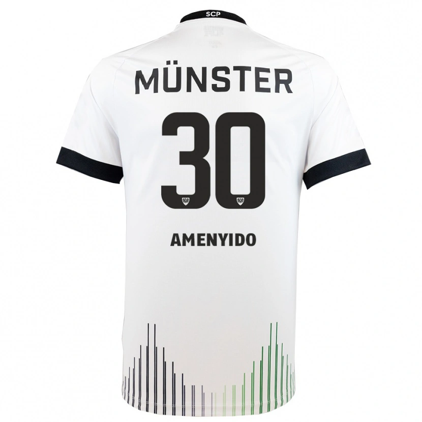 Danxen Damen Etienne Amenyido #30 Weiß Schwarz Auswärtstrikot Trikot 2025/26 T-Shirt