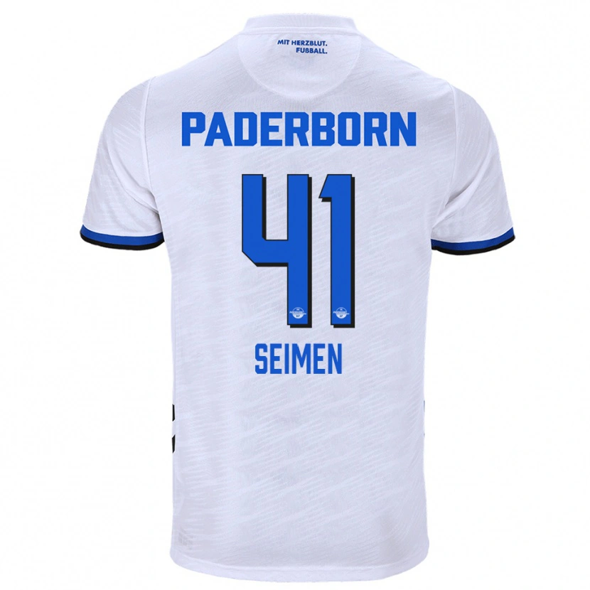 Danxen Damen Dennis Seimen #41 Weiß Blau Auswärtstrikot Trikot 2025/26 T-Shirt