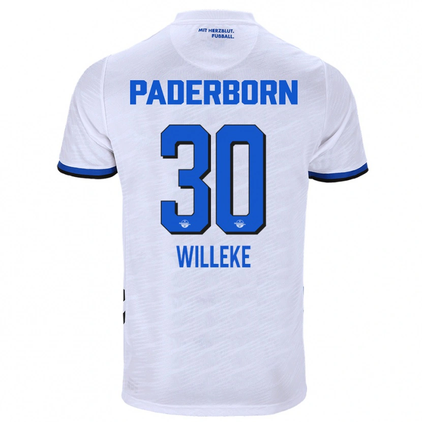 Danxen Damen Nico Willeke #30 Weiß Blau Auswärtstrikot Trikot 2025/26 T-Shirt