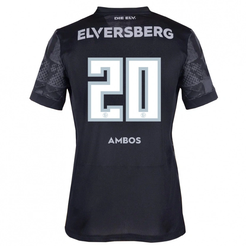 Danxen Damen Marlon Ambos #20 Schwarz Grau Auswärtstrikot Trikot 2025/26 T-Shirt