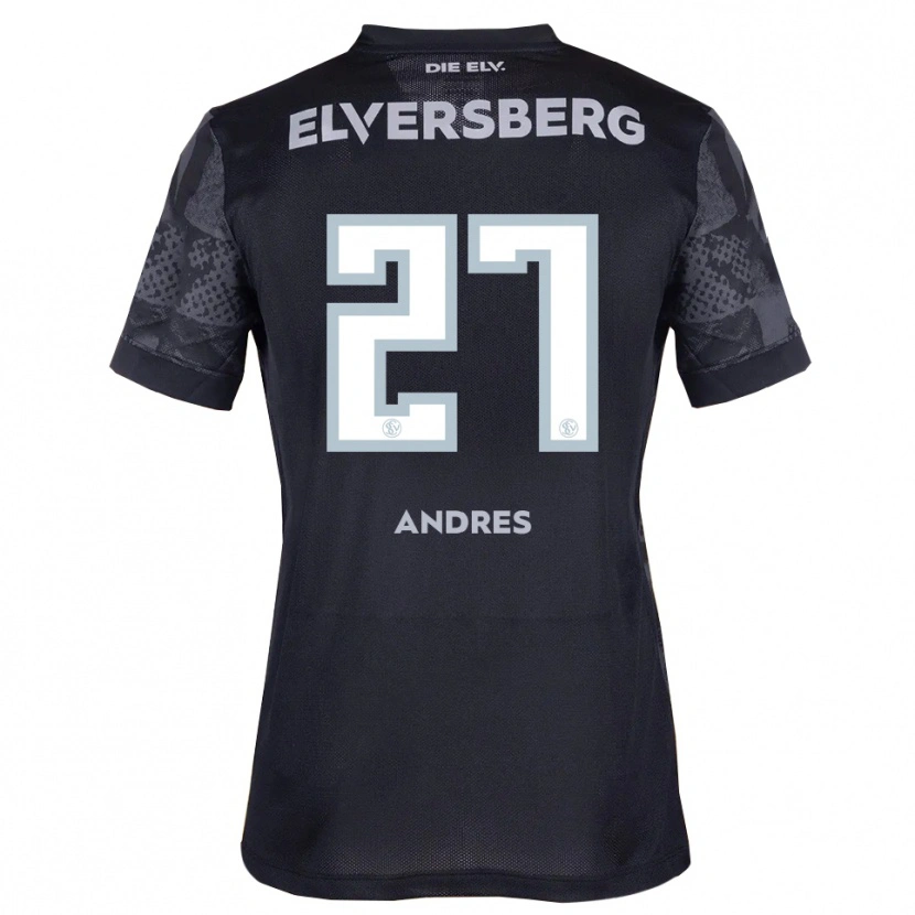 Danxen Damen Alissa Andres #27 Schwarz Grau Auswärtstrikot Trikot 2025/26 T-Shirt