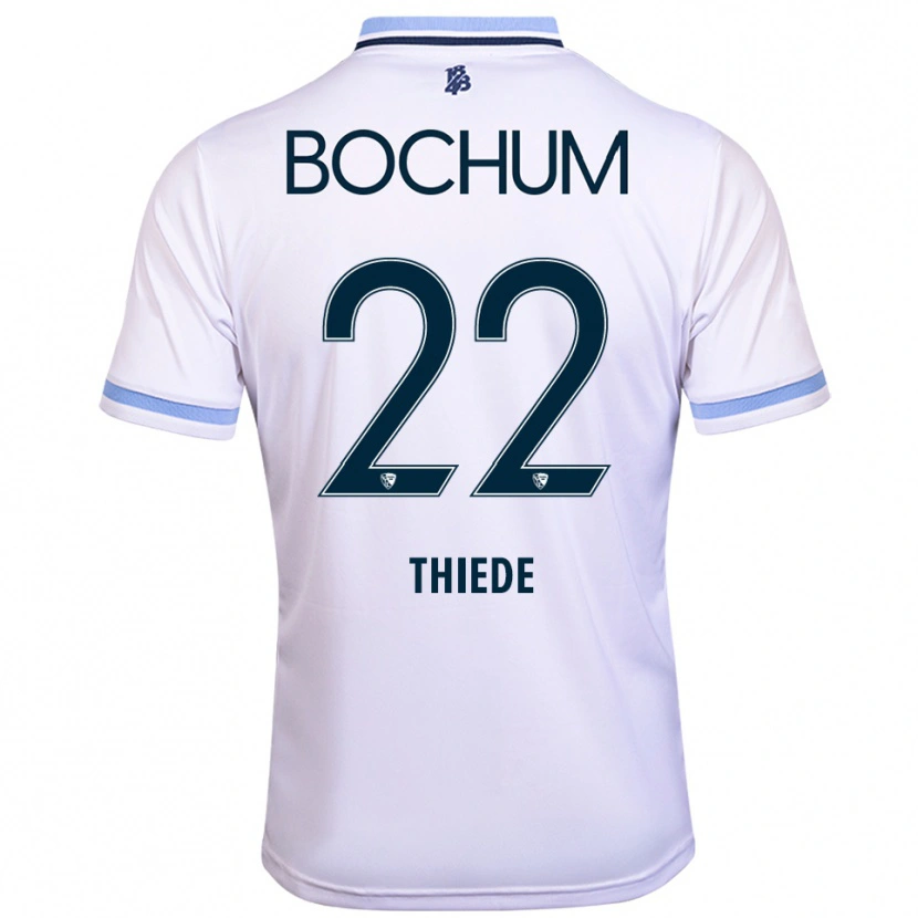 Danxen Damen Niclas Thiede #22 Weiß Himmelblau Auswärtstrikot Trikot 2025/26 T-Shirt
