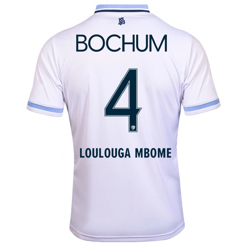 Danxen Damen Adrien Loulouga-Mbome #4 Weiß Himmelblau Auswärtstrikot Trikot 2025/26 T-Shirt