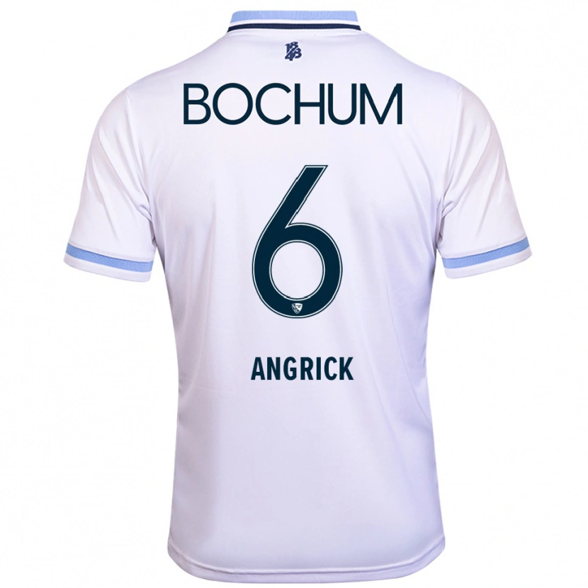 Danxen Damen Janine Angrick #6 Weiß Himmelblau Auswärtstrikot Trikot 2025/26 T-Shirt