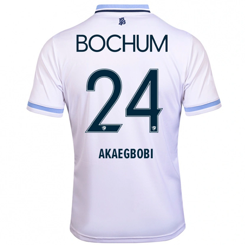 Danxen Damen Jonathan Akaegbobi #24 Weiß Himmelblau Auswärtstrikot Trikot 2025/26 T-Shirt