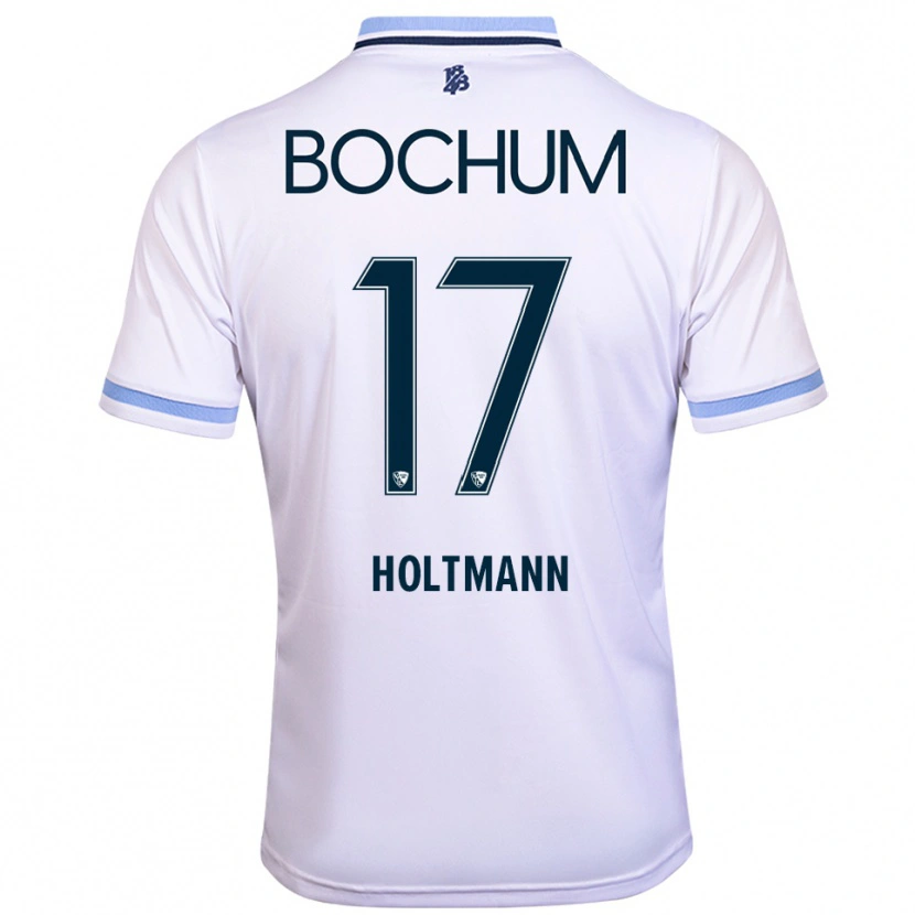 Danxen Damen Gerrit Holtmann #17 Weiß Himmelblau Auswärtstrikot Trikot 2025/26 T-Shirt