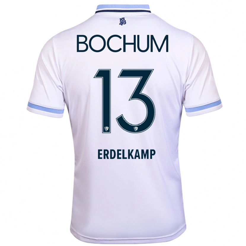 Danxen Damen Luca Erdelkamp #13 Weiß Himmelblau Auswärtstrikot Trikot 2025/26 T-Shirt