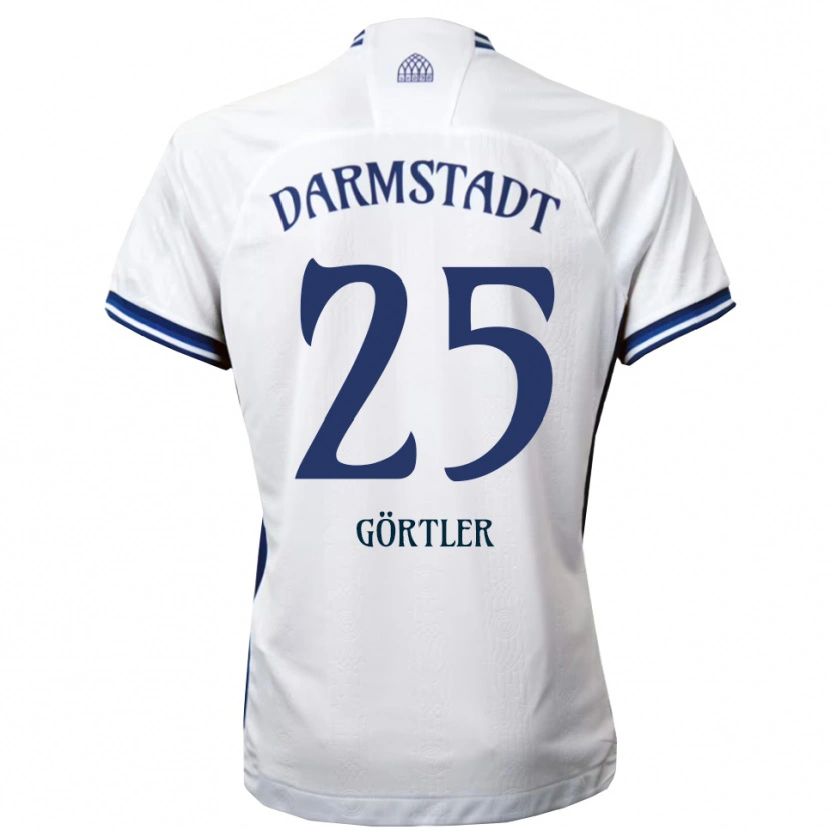 Danxen Damen Bastian Görtler #25 Weiß Blau Auswärtstrikot Trikot 2025/26 T-Shirt