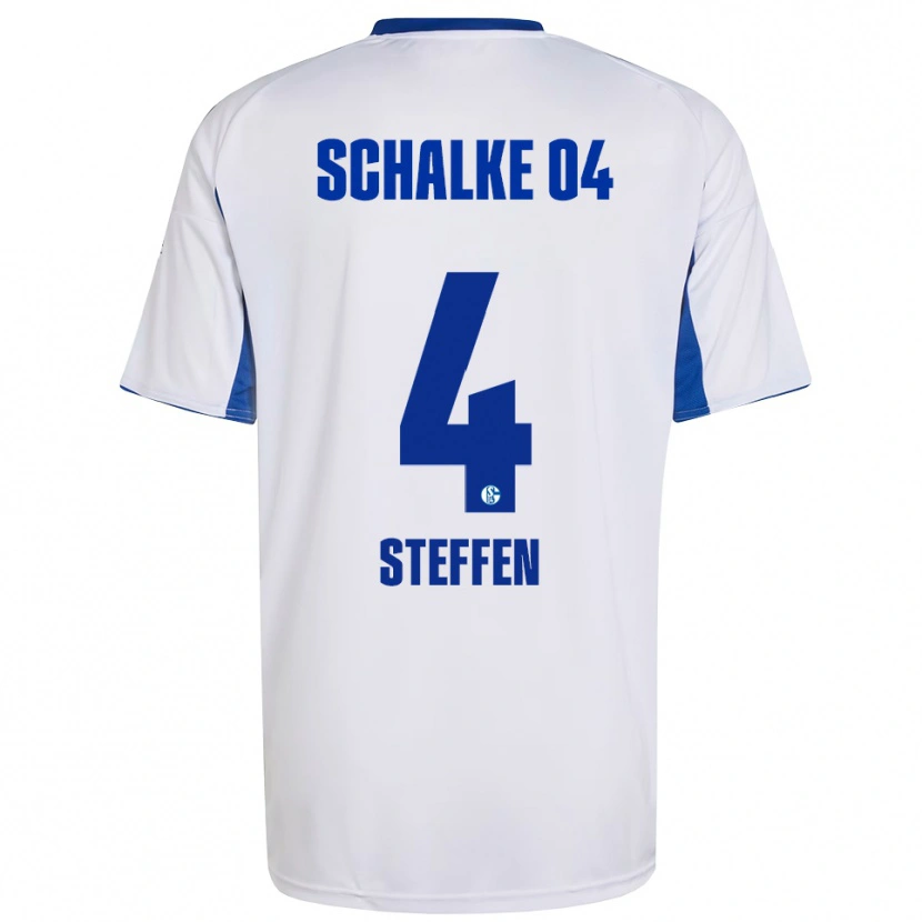 Danxen Damen Kjell Steffen #4 Weiß Blau Auswärtstrikot Trikot 2025/26 T-Shirt