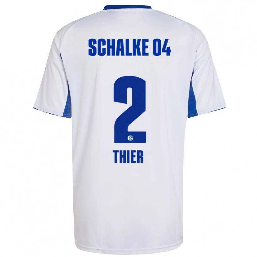 Danxen Damen Silas Thier #2 Weiß Blau Auswärtstrikot Trikot 2025/26 T-Shirt