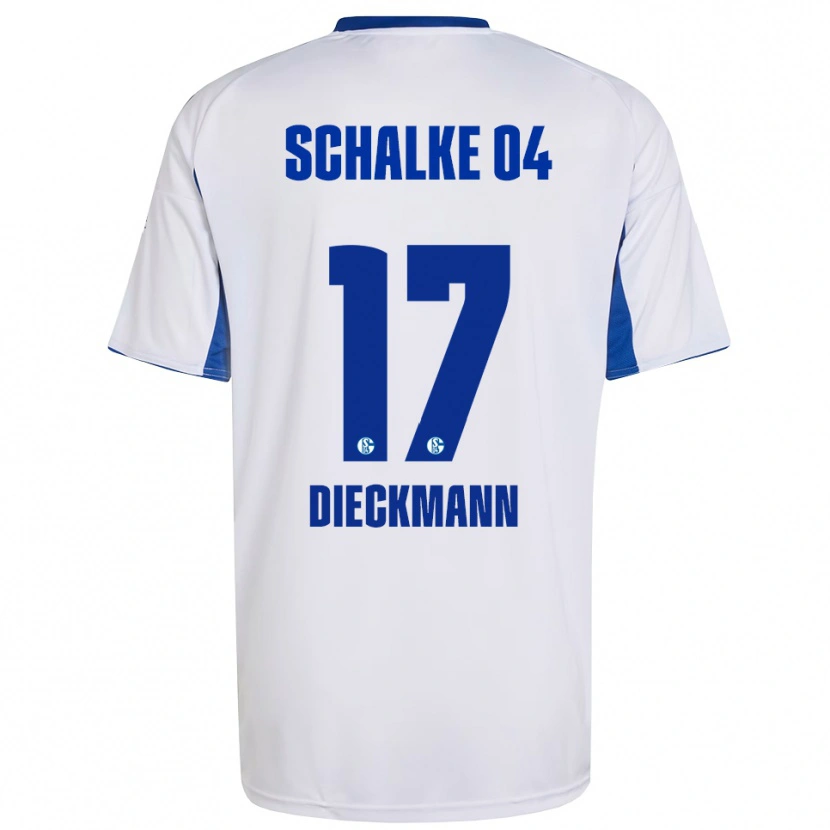 Danxen Damen Jonas Dieckmann #17 Weiß Blau Auswärtstrikot Trikot 2025/26 T-Shirt