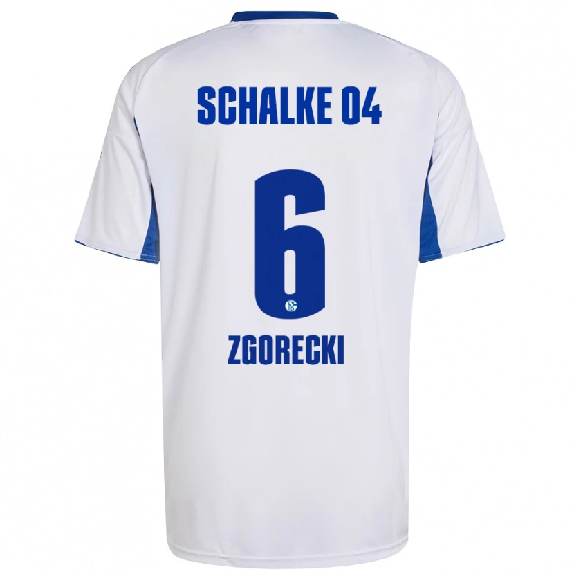 Danxen Damen Jonas Zgorecki #6 Weiß Blau Auswärtstrikot Trikot 2025/26 T-Shirt