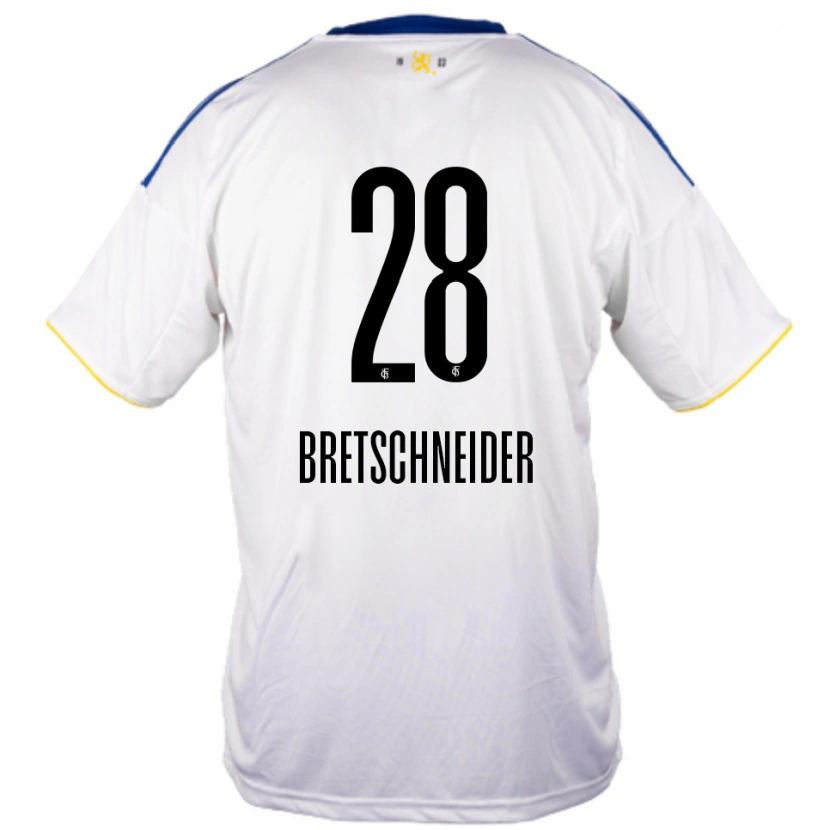 Danxen Damen Niko Bretschneider #28 Weiß Blau Gelb Auswärtstrikot Trikot 2025/26 T-Shirt