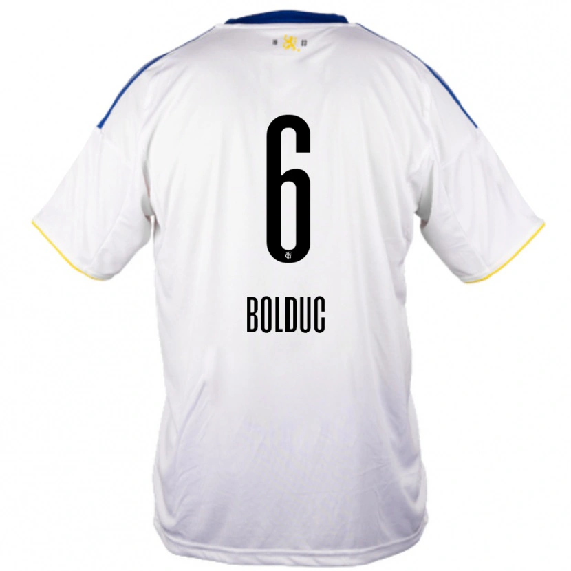 Danxen Damen Tyler Bolduc #6 Weiß Blau Gelb Auswärtstrikot Trikot 2025/26 T-Shirt